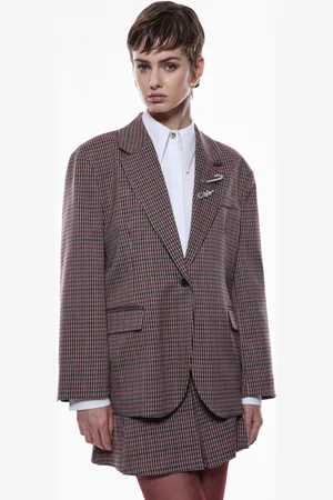 Imperial Blazer pata de gallo con botón y pins