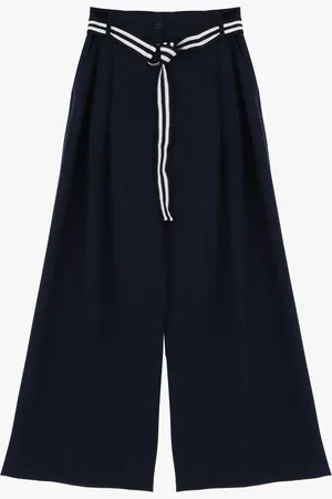 Imperial Pantalones palazzo anchos con cinturón