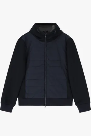 Imperial Plumífero bomber con capucha y mangas combinadas