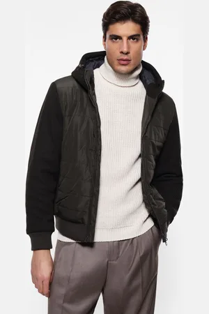 Imperial Plumífero bomber con capucha y mangas combinadas