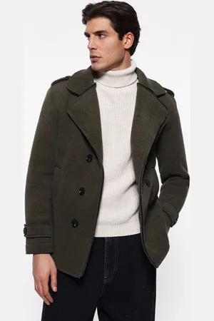 Imperial Chaqueta estilo trench con doble botonadura y ribetes