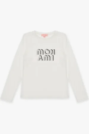 Imperial Jersey de niña de 100 % algodón con estampado en contraste