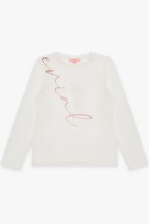 Imperial Jersey de niña de 100 % algodón con estampado en contraste