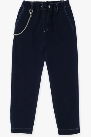 Imperial Pantalón de niño recto con cordón y cadena