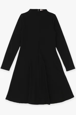 Imperial Vestido de niña de manga larga con pinzas