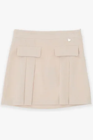 Imperial Minifalda de niña con pinzas y solapas