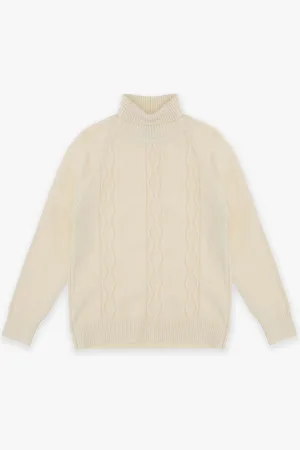 Imperial Jersey de cuello cisne de niño con ochos y bordes elásticos