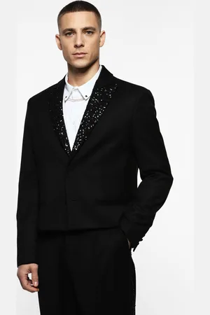 Imperial Blazer con solapa decorada con lentejuelas