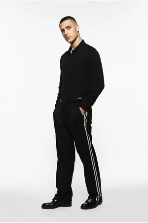 Imperial Pantalones regular-fit con rayas laterales