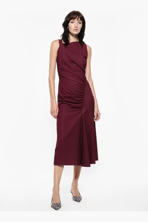 Imperial Vestido midi con escote asimétrico