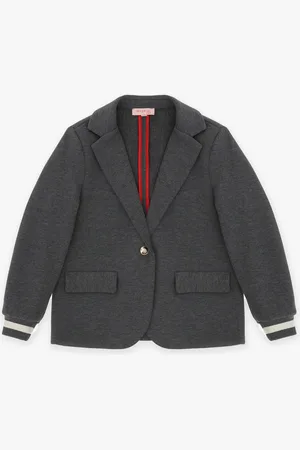 Imperial Chaqueta recta de niña con bordes de las mangas en contraste
