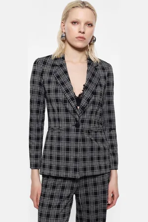 Imperial Blazer de cuadros con botonadura sencilla
