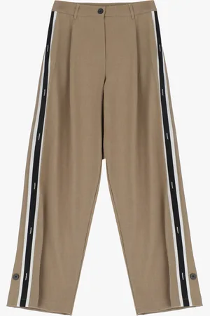 Imperial Pantalones anchos con detalles rayados