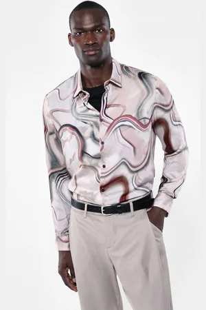 Imperial Camisa con estampado abstracto y cuello clásico