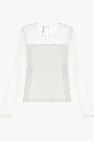 Imperial Camiseta con detalles transparentes