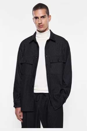 Imperial Camisa de rayas con bolsillos frontales