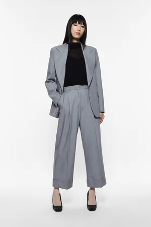 Imperial Pantalones de pierna ancha con pliegues