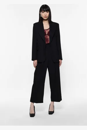 Imperial Pantalones de pierna ancha con pliegues