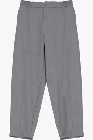 Imperial Pantalones cropped con pliegues