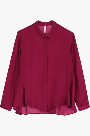 Imperial Camisa de satin con cuello clásico y botones