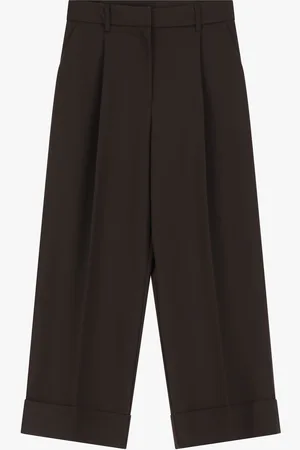 Imperial Pantalones de pierna ancha con pliegues