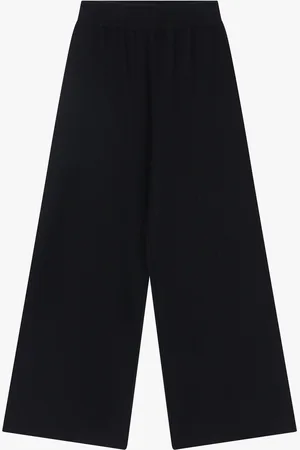 Imperial Pantalones anchos de punto con cintura alta