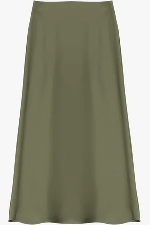 Imperial Falda midi fluida efecto satinado