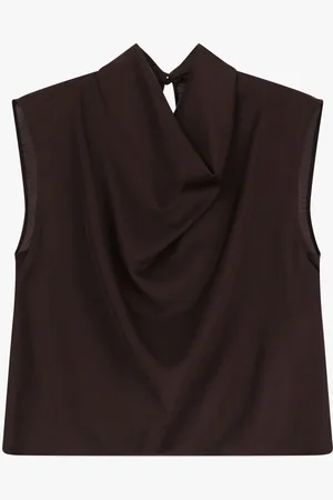 Imperial Top sin mangas con escote asimétrico