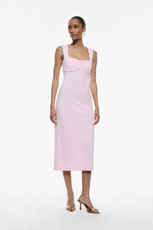 Imperial Vestido midi sin mangas liso