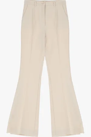 Imperial Pantalones acampanados con pliegue frontal