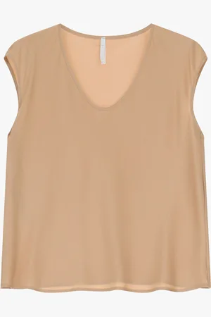 Imperial Top sin mangas con cuello en v