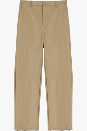 Imperial Pantalones rectos de piel sintética