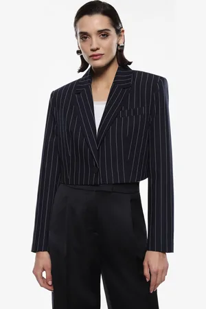 Imperial Blazer corto de rayas con botones