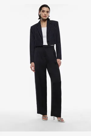 Imperial Pantalón recto de satén de cintura alta