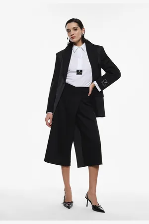 Imperial Pantalones cropped con cierre cruzado