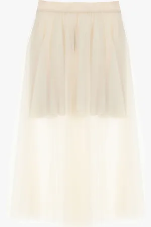 Imperial Falda midi con capa transparente