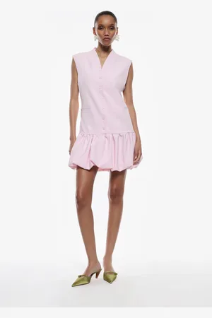 Imperial Vestido corto con botones y volantes