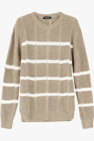 Imperial Jersey de rayas con efecto desgastado de canalé