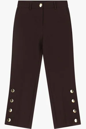 Imperial Pantalones cropped con botones decorativos