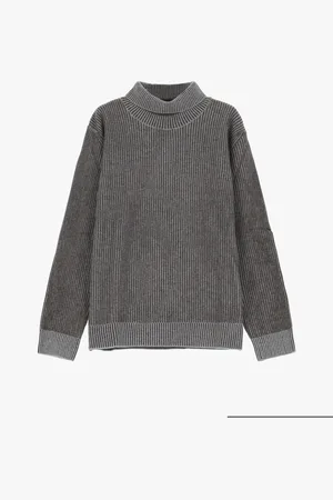 Imperial Suéter cuello alto de punto canalé