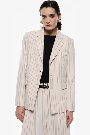 Imperial Blazer de raya diplomática con botonadura sencilla