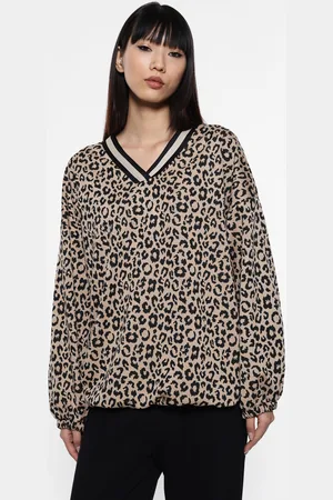 Imperial Sudadera con cuello en v y estampado atrevido