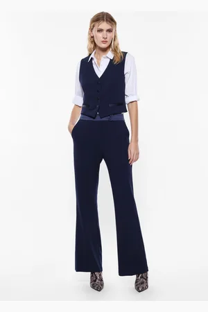 Imperial Pantalones acampanados con doble cierre