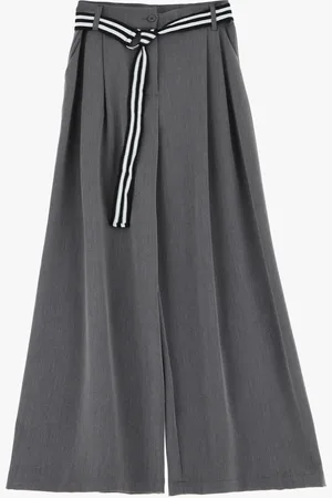 Imperial Pantalones palazzo anchos con cinturón