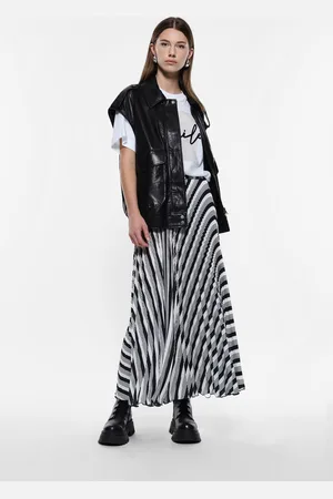 Imperial Falda plisada con estampado de rayas