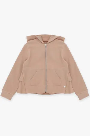 Imperial Sudadera de ni帽a de 100聽% algod贸n con capucha y cremallera