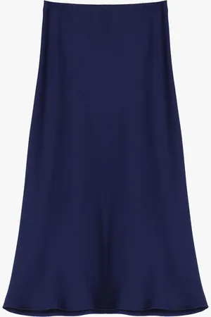 Imperial Falda midi fluida efecto satinado