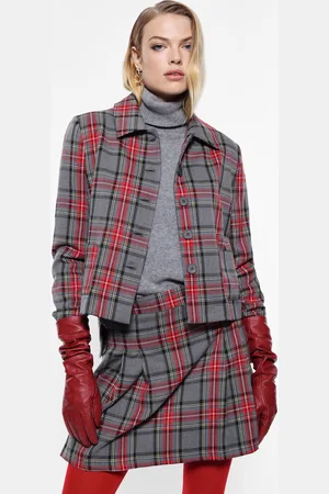 Imperial Chaqueta de cuadros con cuello y botones
