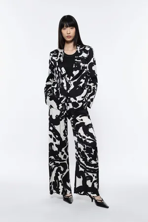 Imperial Pantalones anchos con estampado abstracto