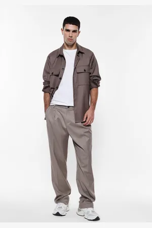Imperial Pantalones con pinzas y tiro medio
